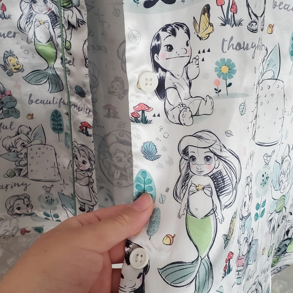 Nwt Disney XS animators collection night gown sketch tinkerbell princess Womens - Picture 5 of 9
